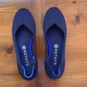 Navy and Black Harringbone Rothy’s, 10.5